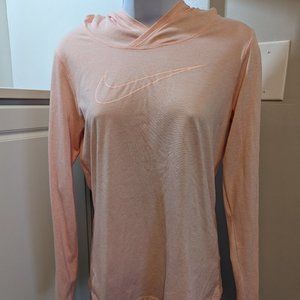 #228 Nike Dri Fit Long Sleeve Hoodie Size Small - Pink/Peach
